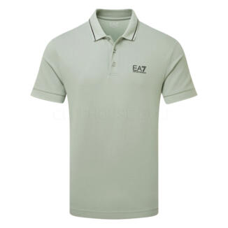 Emporio Armani Core Pique Golf Polo Shirt Green Milieu 8NPF16-U9024