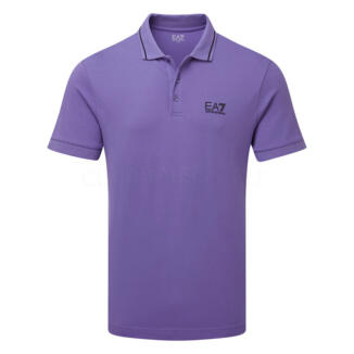 Emporio Armani Core Pique Golf Polo Shirt Corsican Blue 8NPF16-UA050