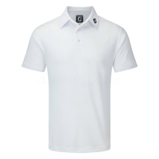 FootJoy Stretch Pique Solid Golf Polo Shirt White 91823