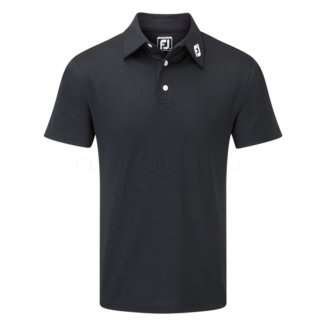FootJoy Stretch Pique Solid Golf Polo Shirt Black 91822