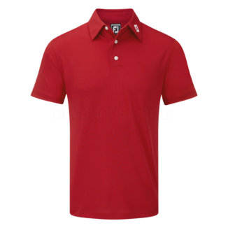 FootJoy Stretch Pique Solid Golf Polo Shirt Red 91825