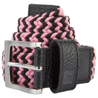 FootJoy FJ Braided Golf Belt Black/Pink Pop 69586