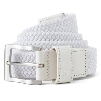 FootJoy FJ Braided Golf Belt White 69491