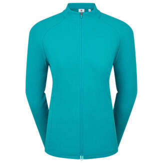 FootJoy Ladies Full Zip Rib Golf Midlayer Tile Blue 39414