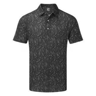 FootJoy Digital Camo FJ Print Lisle Golf Polo Shirt Black 88437
