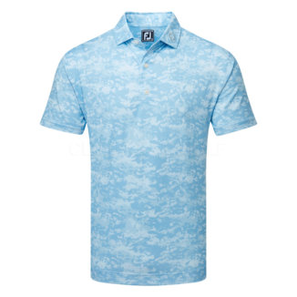 FootJoy Cloud Camo Lisle Golf Polo Shirt True Blue 80004