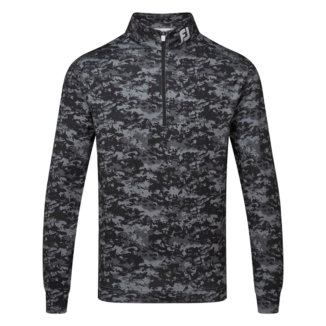 FootJoy Cloud Camo 1/2 Zip Golf Pullover Black 80110