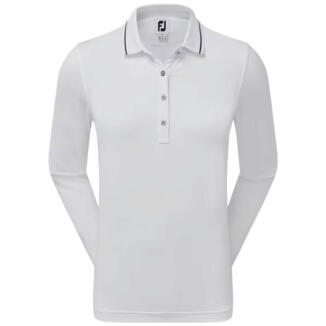 FootJoy Ladies Thermal Long Sleeved Golf Polo Shirt White 87999