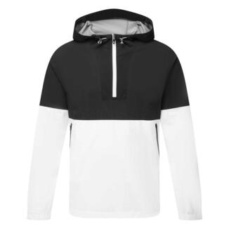 FootJoy HydroLite X 1/2 Zip Hooded Waterproof Golf Jacket Black/White 39324