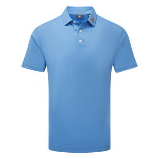 FootJoy Stretch Pique Solid Golf Polo Shirt Coastal Blue 39287