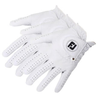 FootJoy CabrettaSof Golf Gloves (3 For 2) White (Left Handed Golfer)