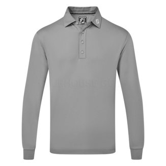 FootJoy Long Sleeve Thermolite Pique Golf Polo Shirt Grey 87986