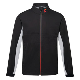 FootJoy HyrdoKnit Waterproof Golf Jacket Black/Grey/Beta Red 87980