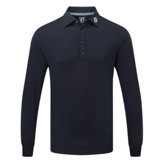 FootJoy Long Sleeve Thermolite Pique Golf Polo Shirt Navy 96955