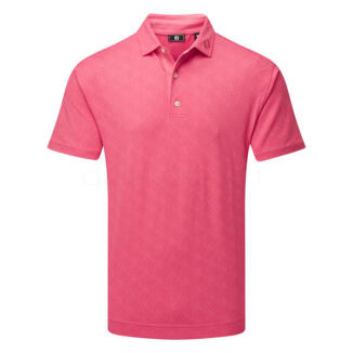 FootJoy Speckle Print Pique Golf Polo Shirt Pink Lemonade 34021
