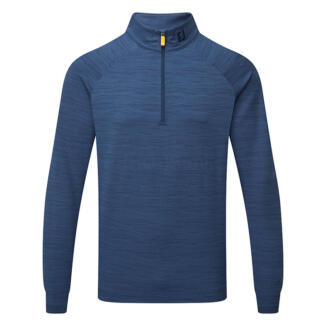 FootJoy Wave Jacquard Chill-Out 1/4 Zip Golf Pullover Navy 34104