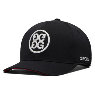 G/FORE Chainstitch Circle G's Contrast Snapback Golf Cap Onyx/Snow GMH000133
