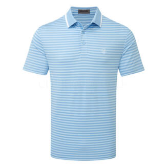 G/FORE Perforated Stripe Jersey Golf Polo Shirt Baja GMP000120-BAJA