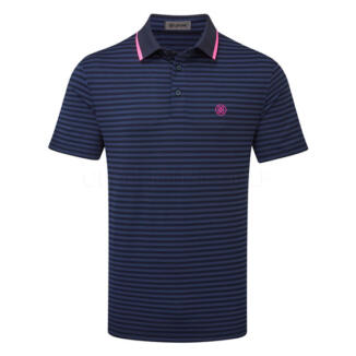 G/FORE Perforated Stripe Jersey Golf Polo Shirt Twilight GMP000120-TWLT