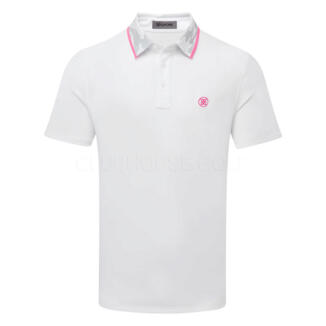 G/FORE Camo Collar Performance Pique Golf Polo Shirt Snow GMP000134-SNO