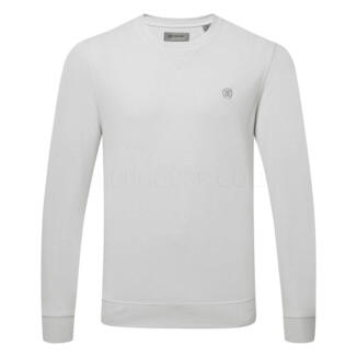 G/FORE Performance Pique Crewneck Golf Sweater Light Heather Grey GMM000020-LHG
