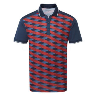Galvin Green Marlon Golf Polo Shirt Navy/Red D01000968895