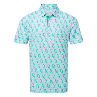 Galvin Green Martinez Golf Polo Shirt Crystal Blue/Green D01001378730