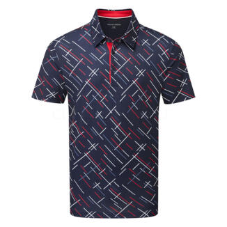 Galvin Green Mathias Golf Polo Shirt Navy/Red D01000948895