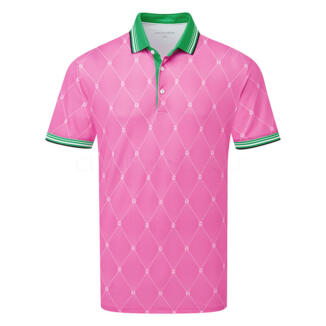 Galvin Green Miguel Golf Polo Shirt Pink/Golf Green D01001008806