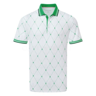 Galvin Green Miguel Golf Polo Shirt White/Golf Green D01001008835
