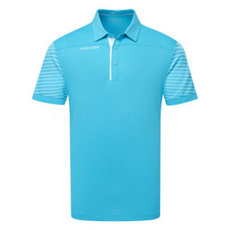 Galvin Green Milion Golf Polo Shirt Aqua/White D01000429374