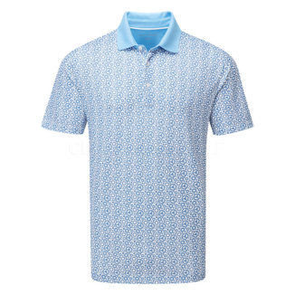 Galvin Green Miracle Golf Polo Shirt Alaskan Blue/White D01000559851