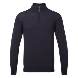 Glenmuir Jaspar 1/4 Zip Merino Golf Sweater Navy MKM7427ZN-JAS