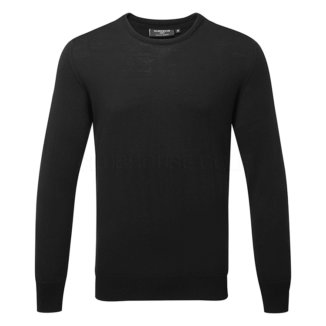 Glenmuir Knox Crew Neck Merino Golf Sweater Black KM7616CN-KNO