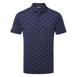 Glenmuir Crawford Golf Polo Shirt Navy/White/Saltire Flags MSP7578-CRA