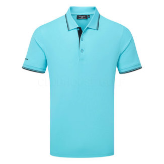 Glenmuir Ethan Golf Polo Shirt Aqua/Black MSP7422-ETH