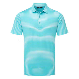 Glenmuir Muirhead Golf Polo Shirt Aqua/White MSP7647-MUI