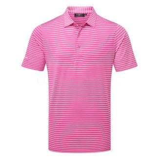 Glenmuir Muirhead Golf Polo Shirt Hot Pink/White MSP7647-MUI
