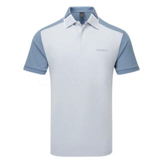 Hackett Sport Resort Colour Block Golf Polo Shirt Sky Blue HM563404