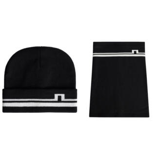J.Lindeberg Barney Beanie And Sora Gaitor Golf Gift Set Black/Black