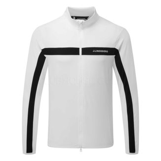 J.Lindeberg Jarvis Full Zip Golf Jacket White/Black GMJS03873-0191