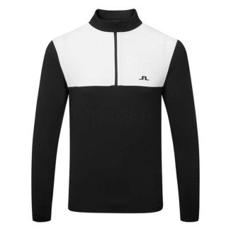 J.Lindeberg Arlon 1/2 Zip Golf Sweater Black/White GMJS11681-9999