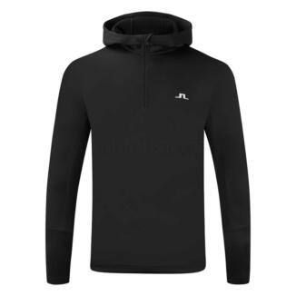 J.Lindeberg Aerial 1/4 Zip Golf Hoodie Black GMJS11963-9999