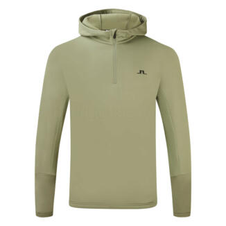 J.Lindeberg Aerial 1/4 Zip Golf Hoodie Oil Green GMJS11963-M311