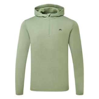 J.Lindeberg Aerial 1/4 Zip Golf Hoodie Hedge Green GMJS14699-M286