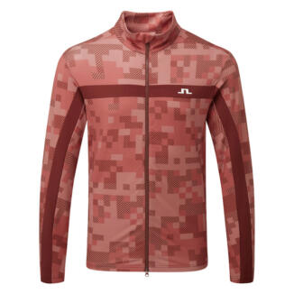 J.Lindeberg Bridger Tour Print Full Zip Golf Jacket Tour 26 Tonal Pink GMJS15906-S242