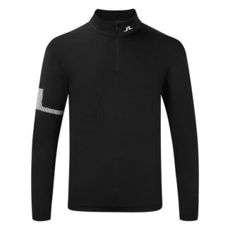 J.Lindeberg Heath Strike 1/4 Zip Golf Sweater Black GMJS11958-9999