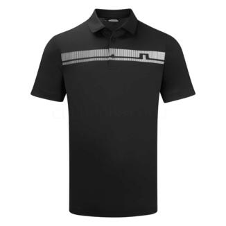 J.Lindeberg Klas Golf Polo Shirt Black/White GMJT11763-9999