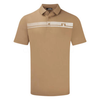 J.Lindeberg Klas Golf Polo Shirt Tigers Eye/White GMJT11763-E376