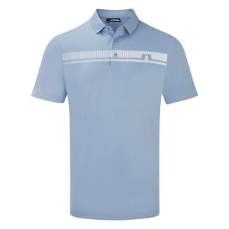 J.Lindeberg Klas Golf Polo Shirt Rain Washed/White GMJT11763-O539